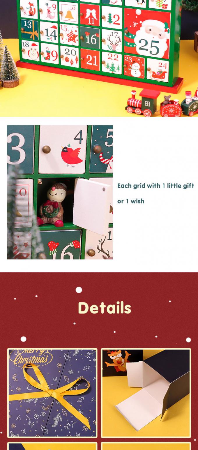 Countdown Cardboard Gift Packaging Box Empty Advent Calendar Boxes 5