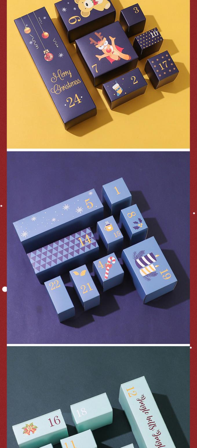 Countdown Cardboard Gift Packaging Box Empty Advent Calendar Boxes 8