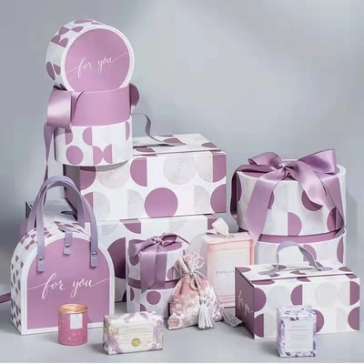 OEM Thank You Gift Paper Box Polkadot Cardboard Gift Packaging Box For Perfume