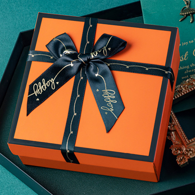 Luxury Christmas Gift Cardboard Packaging Box Paper Watch Jewelry Gift Box With Ribbon Bow