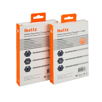 157gsm Varnishing data cable packing box Paper Boxes With Clear Window