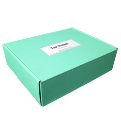 Custom Logo Blue Corrugated Cardboard Mailers Box CMYK Printing