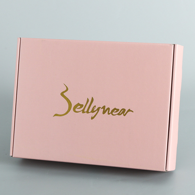 Luxury Pink Three Layer Corrugated Packaging Box Customized Logo Wholesale