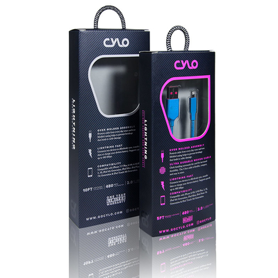 CMYK Charging Data Cable Packaging Box For CellPhone Accessories
