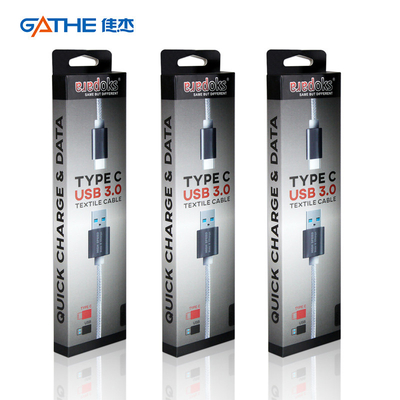 OEM Printing Paper Box For Mobile Phone Data Cable Lightning Charger