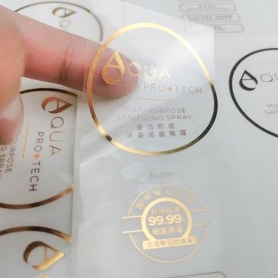 Transparent Self Adhesive Packaging Sticker Labels Digital Crystal