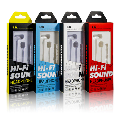 Transparent Window Earphone Packaging Box Environmental friendly