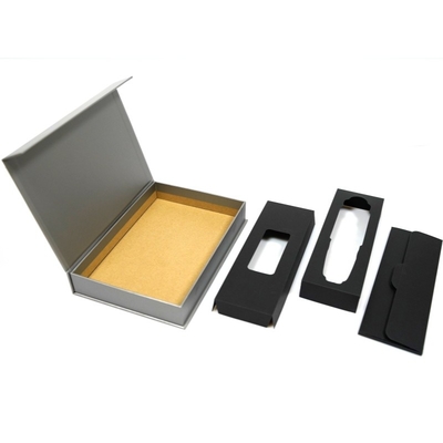 Custom Printed Luxury Packaging Gift Box Black Clamshell Magnetic Foldable Gift Boxes
