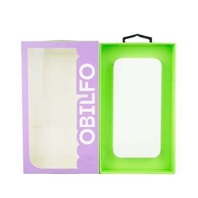 Custom Printed Logo Electronic Packaging With Hanger Cardboard Phone Case Packaging Box