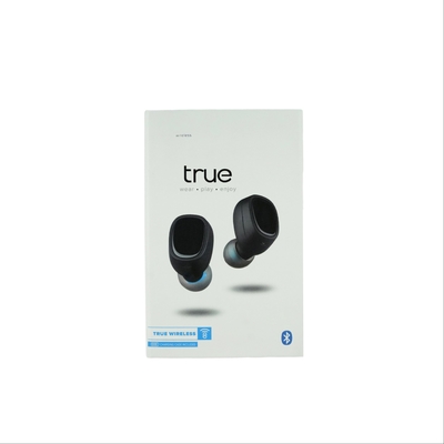 Customizable Earphone Package Style In Folding Cardboard Book Type Box With UV Window