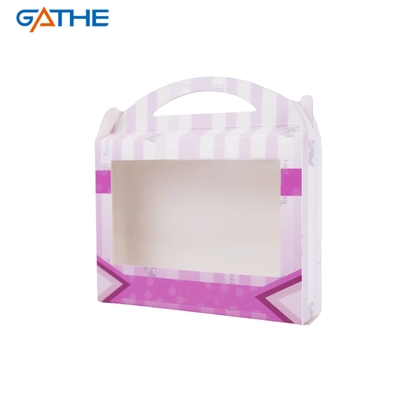 Custom Design Packaging Box Dolls Makeup For Girls Window Display Box With Handle