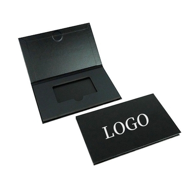 Luxury Black Paper Card Box Packaging Custom Rigid Book Business Credit Wedding Gift Card Box