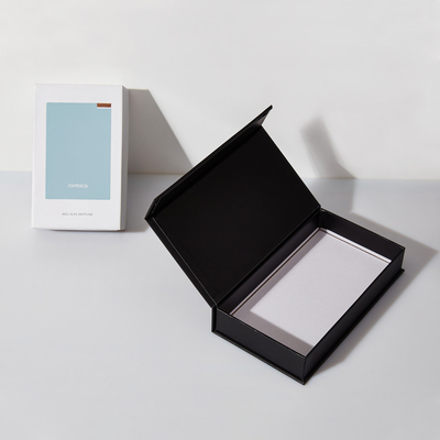 Custom Logo Book Shaped Flip Cardboard Gift Packaging Box With Magnet For Phone Case