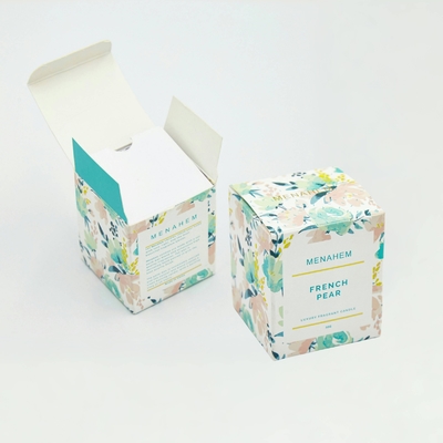 Luxury Gift Packaging Box Two Tuck Folding Perfume Scented Candle Packaging Box With Insert