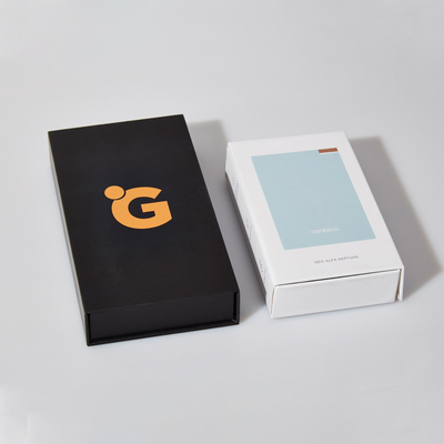 Custom Logo Black White Paper Cardboard Packaging Box Flip Cell Phone Case Packaging Box