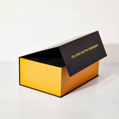 Luxury Magnetic Packaging Box with Gold Stamping Logo and Spot UV Finish