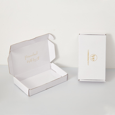 Custom Logo Corrugated Paper Gift Package Mailer Box White Shipping Paper Boxes