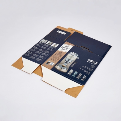 Custom Printed Design Corrugated Paper Box Coffe Machine Packaging Foldable Box