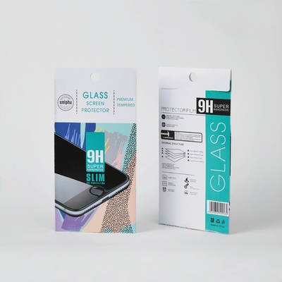 Custom Printing Phone Tempered Glass Screen Protector Envelopes Packaging Box with Sponge Accessories