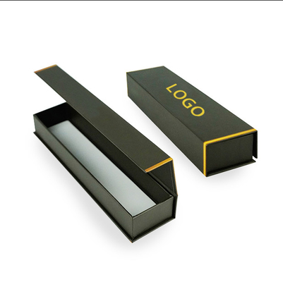 Custom Logo Luxury Black Cardboard Packaging Watch Bands Smart Pen Megnetic Gift Boxes