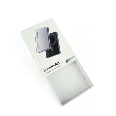 Custom Printed Power Bank Cardboard Paper Box Sliding Drawer Gift Box For Electronic Pakcgaing