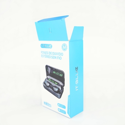 Custom Logo Foldable Small Paper Gift Boxes Wireless Bluetooth Earphone Packaging Box