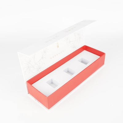 Custom Gold Foiled Logo Gift Clamshell Paper Box With Hide Magnetic Buckle Closure