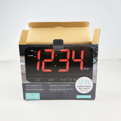 Electronic Components Manufacturers Packaging Box Art Paper Glossy For Digital LED Alarm Clock