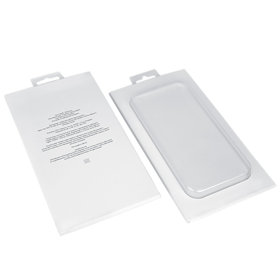 Personalized LOGO White Cell Phone Case Magnetic Flip Box Packaging With PVC Window