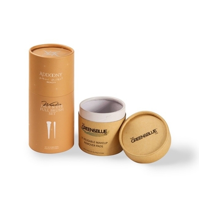 Custom Round Kraft Paper Cylinder Packaging Boxes Push Up Paper Tube Box For Cosmetics