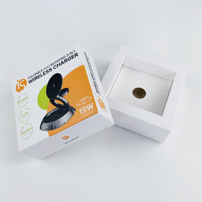 Custom logo Folding Mobile Phone Stand Paper Box Lazy-angle Stand packaging box with paper tray for Video Recording Packaging