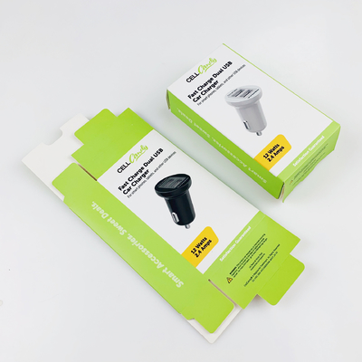 Premium Cardboard Package Box Glossy UV Printing Box Car Charging foldable Packaging Boxes