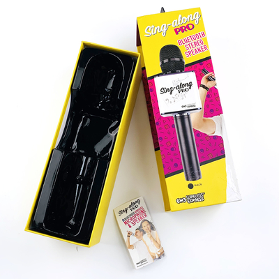 Custom New Design Color Box Paper Packaging Box With Blister Tray For Wireless Microphone