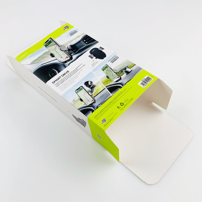 Custom Folding Paper Box with Hooks Mobile Phone Stand Gift Box Phone Accessories Box for Car Phone Holder Packaging