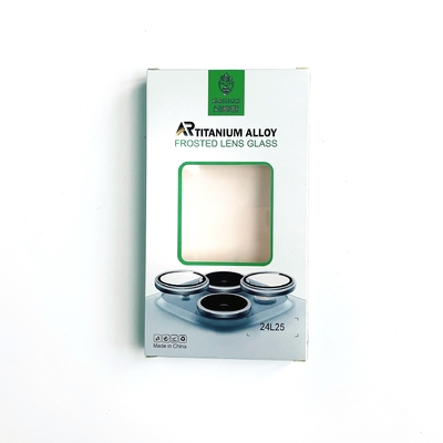 Custom Mobile Phone Lens Tempered Film Packaging Box with pvc Windows for IPhone  Camera Lens Screen Protector Paper Box