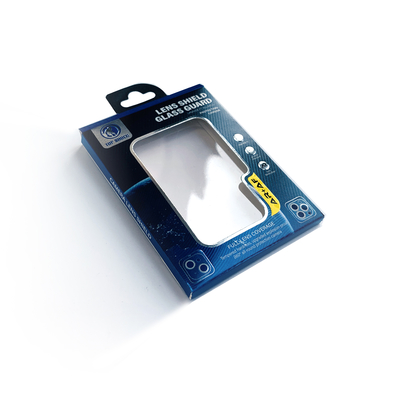 Custom Camera Lens Protector Film Packaging Boxes Small Paper Box With PVC Windows For Mobile Lens