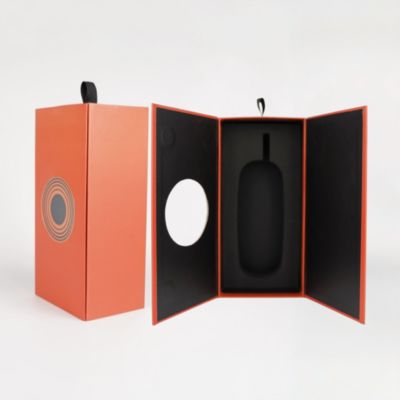 Wholesale Recycle Cardboard Gift Double Door Open Luxury Perfume Box Packaging Box for Wine Bottle Box Magnetic Gift Box