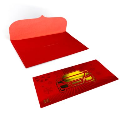 2026 Custom Hot Stamping Business Greeting Thank You Christmas Eve Gift Cards with Envelopes